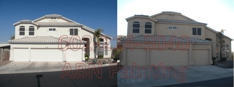 Exterior painting in Phoenix before and after 13