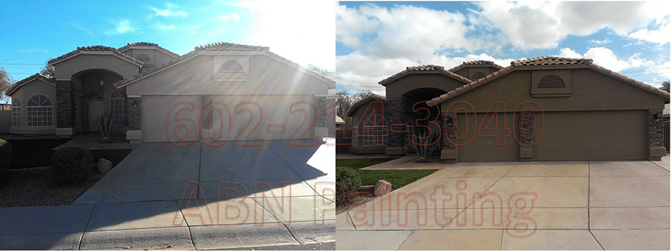 Exterior painting in Phoenix before and after 19