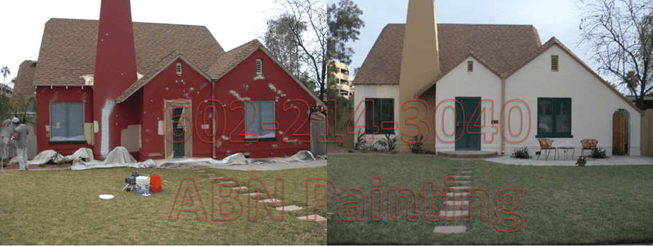 Exterior painting in Phoenix before and after 3