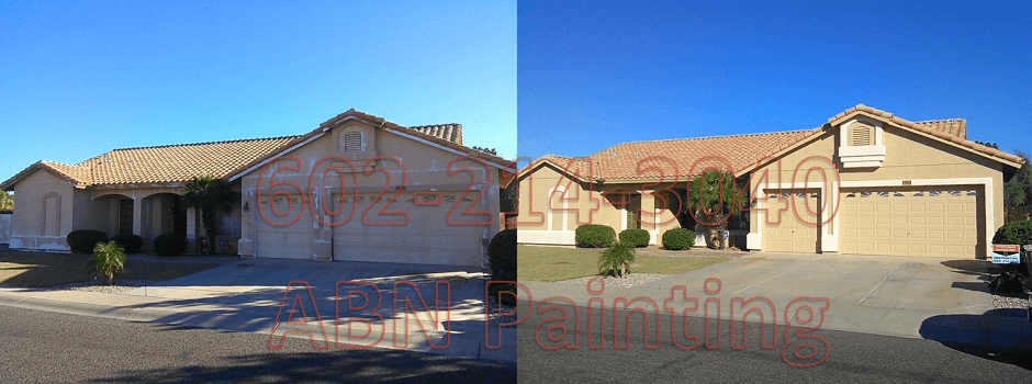 Exterior painting in Phoenix before and after 4