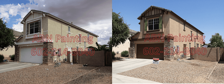 Exterior painting in Phoenix before and after 65
