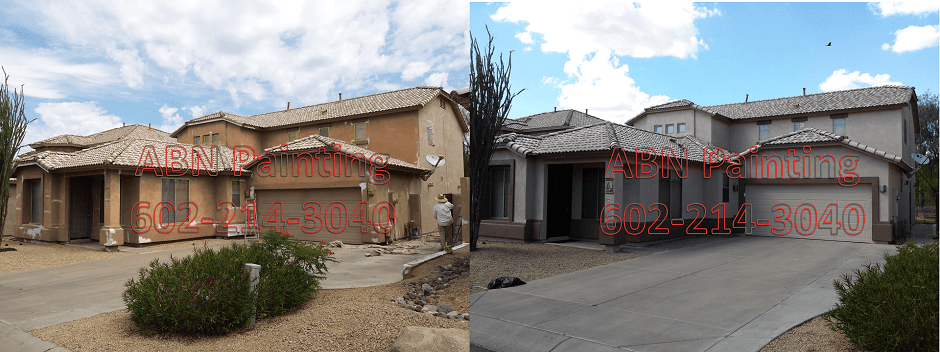 Exterior painting in Phoenix before and after 66