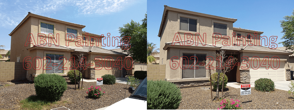 Exterior painting in Phoenix before and after 70
