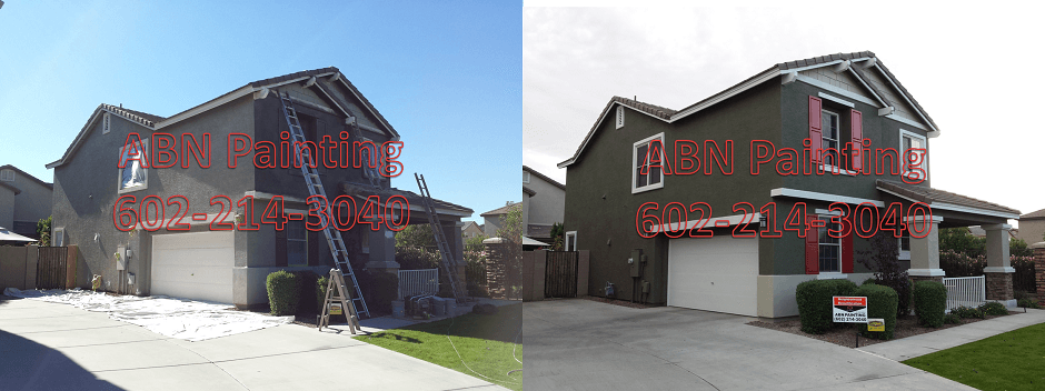 Exterior painting in Phoenix before and after 97