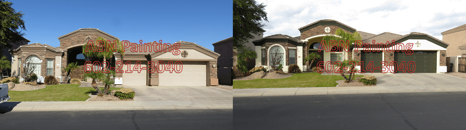 Exterior painting in Phoenix before and after 98