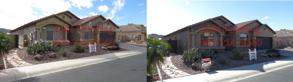 Exterior painting in Phoenix before and after 99