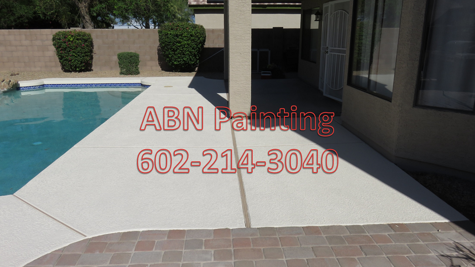 Concrete pool deck painting