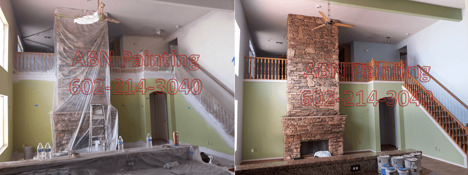 Interior painting in Phoenix before and after 
