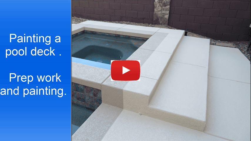 preparation and painting a pool deck.