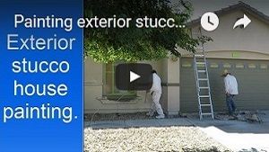 Stucco house exterior painting.
