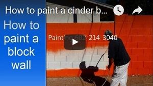  Spray painting cinder block walls 