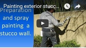  Repairs and painting stucco walls.