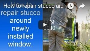 Fixing stucco around new window
