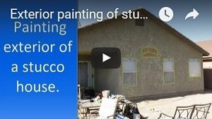Painting exterior stucco house.